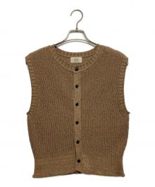 NIKKI essential pieces（ニッキ エッセンシャルピーシーズ）の古着「Cotton Snarl Yarn Knit Vest」｜ブラウン
