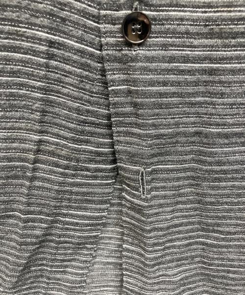 TAE ASHIDA（タエ アシダ）TAE ASHIDA (タエ アシダ) シルク混ボーダーシャツ グレー サイズ:Mの古着・服飾アイテム