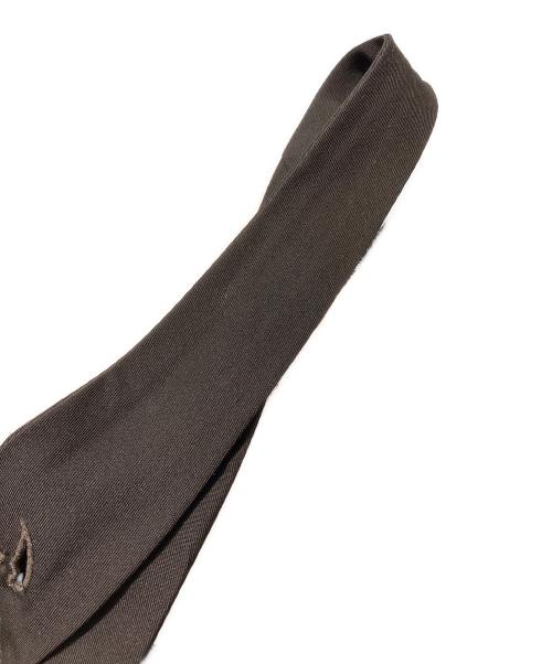 Yohji Yamamoto pour homme（ヨウジヤマモト プールオム）Yohji Yamamoto pour homme (ヨウジヤマモト プールオム) カットワークウールギャバネクタイ ブラック サイズ:-の古着・服飾アイテム