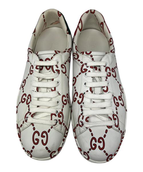 GUCCI（グッチ）GUCCI (グッチ) シグネチャーローカットスニーカー ホワイト サイズ:5　1/2の古着・服飾アイテム