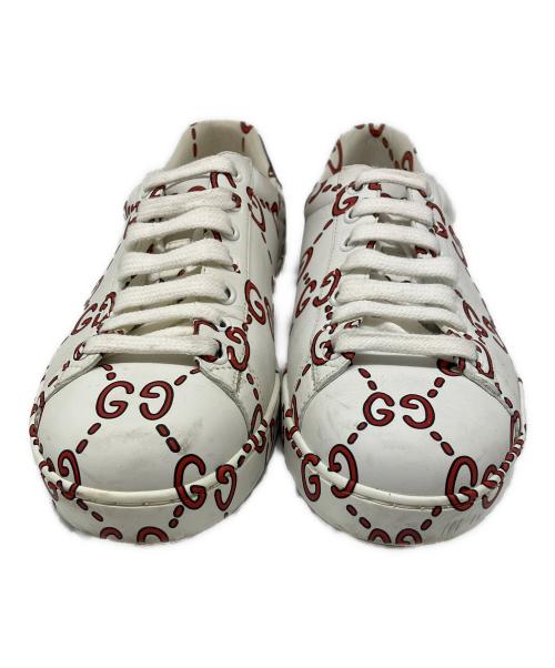 GUCCI（グッチ）GUCCI (グッチ) シグネチャーローカットスニーカー ホワイト サイズ:5　1/2の古着・服飾アイテム