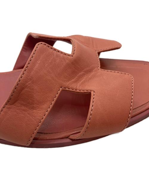 HERMES（エルメス）HERMES (エルメス) Hモチーフサンダル　オラン　182160Z ピンク サイズ:42の古着・服飾アイテム