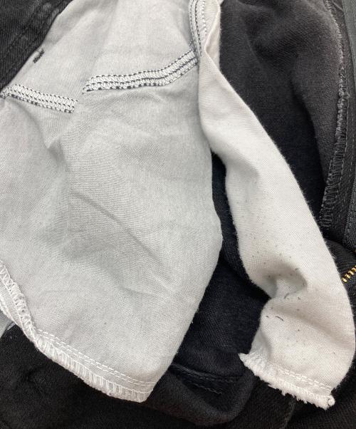 77CRCA（ナナナナサーカ）77crca (ナナナナサーカ) リメイクデニムパンツ　ワイドデニムパンツ ブラック サイズ:実寸参照の古着・服飾アイテム