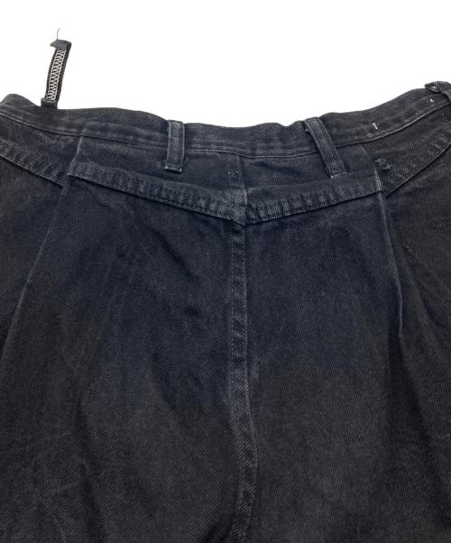 77CRCA（ナナナナサーカ）77crca (ナナナナサーカ) リメイクデニムパンツ　ワイドデニムパンツ ブラック サイズ:実寸参照の古着・服飾アイテム
