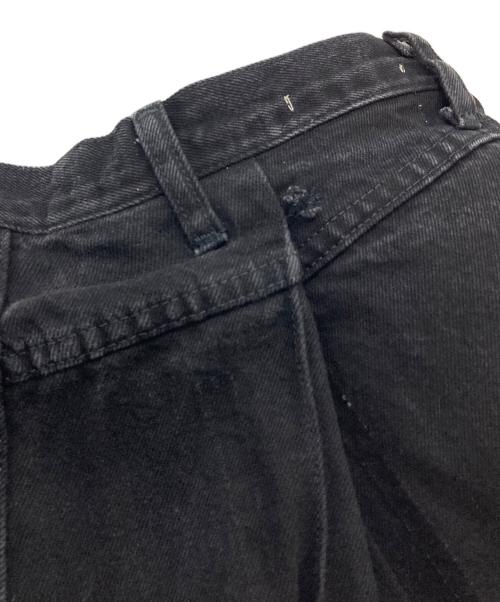 77CRCA（ナナナナサーカ）77crca (ナナナナサーカ) リメイクデニムパンツ　ワイドデニムパンツ ブラック サイズ:実寸参照の古着・服飾アイテム