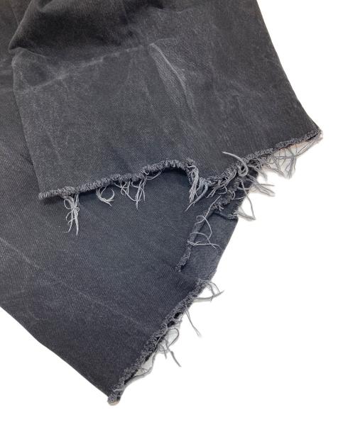 77CRCA（ナナナナサーカ）77crca (ナナナナサーカ) リメイクデニムパンツ　ワイドデニムパンツ ブラック サイズ:実寸参照の古着・服飾アイテム