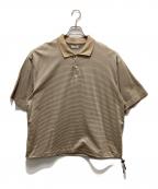 CLESSTEクレスト）の古着「STRIPED MASSIVE S/S POLO SHIRT」｜ベージュ×ホワイト
