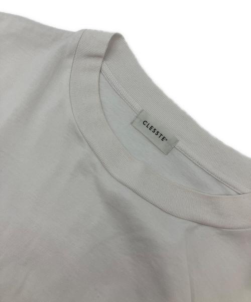 CLESSTE（クレスト）CLESSTE (クレスト) COLLEGE LOGO MASSIVE T-SHIRT ホワイト サイズ:Freeの古着・服飾アイテム