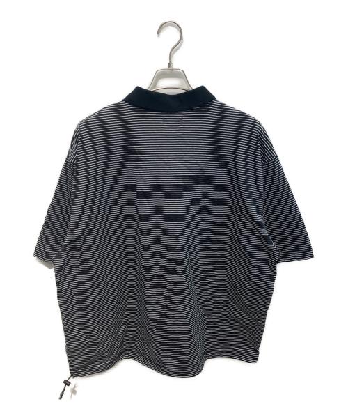 CLESSTE（クレスト）CLESSTE (クレスト) STRIPED MASSIVE S/S POLO SHIRT　CLE-TE-2403 ブラック×ホワイト サイズ:Freeの古着・服飾アイテム