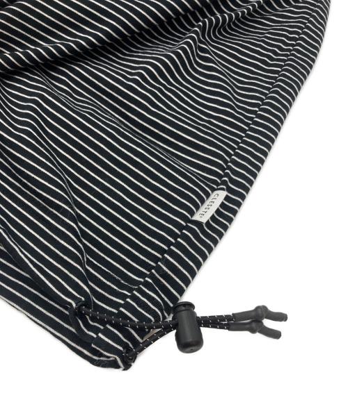 CLESSTE（クレスト）CLESSTE (クレスト) STRIPED MASSIVE S/S POLO SHIRT　CLE-TE-2403 ブラック×ホワイト サイズ:Freeの古着・服飾アイテム