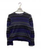 tricot COMME des GARCONSトリココムデギャルソン）の古着「シアーボーダーニット」｜ネイビー