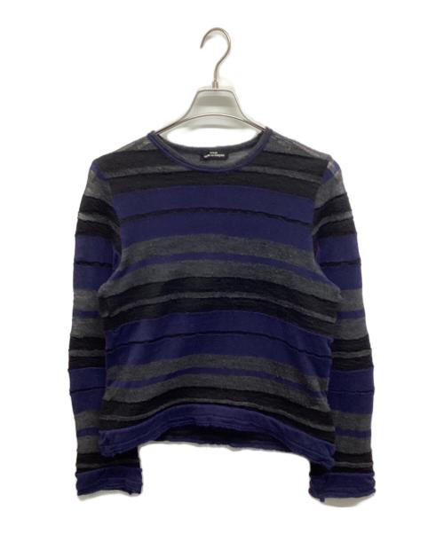 tricot COMME des GARCONS（トリココムデギャルソン）tricot COMME des GARCONS (トリココムデギャルソン) シアーボーダーニット ネイビー サイズ:Freeの古着・服飾アイテム