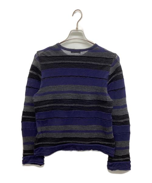 tricot COMME des GARCONS（トリココムデギャルソン）tricot COMME des GARCONS (トリココムデギャルソン) シアーボーダーニット ネイビー サイズ:Freeの古着・服飾アイテム