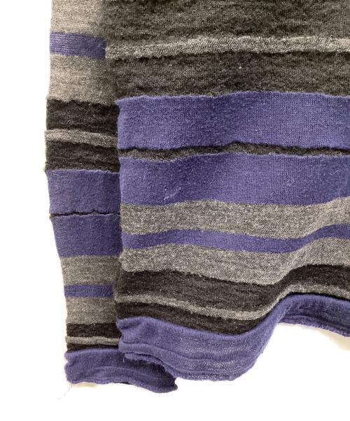 tricot COMME des GARCONS（トリココムデギャルソン）tricot COMME des GARCONS (トリココムデギャルソン) シアーボーダーニット ネイビー サイズ:Freeの古着・服飾アイテム