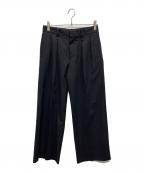 DRESSEDUNDRESSEDドレスドアンドレスド）の古着「タックパンツ」｜ブラック