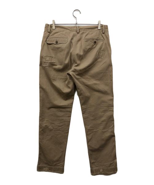 POLO RALPH LAUREN（ポロ・ラルフローレン）POLO RALPH LAUREN (ポロ・ラルフローレン) リペア加工チノパン ベージュ サイズ:32の古着・服飾アイテム