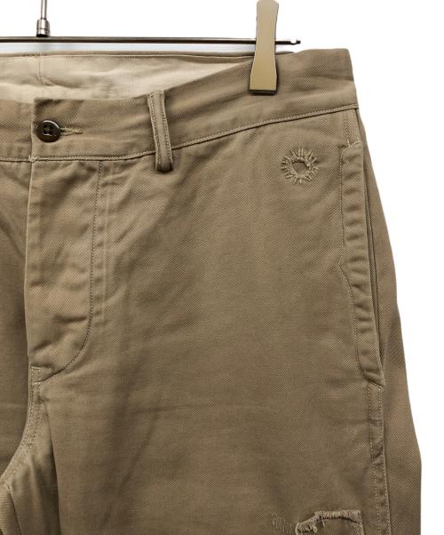POLO RALPH LAUREN（ポロ・ラルフローレン）POLO RALPH LAUREN (ポロ・ラルフローレン) リペア加工チノパン ベージュ サイズ:32の古着・服飾アイテム