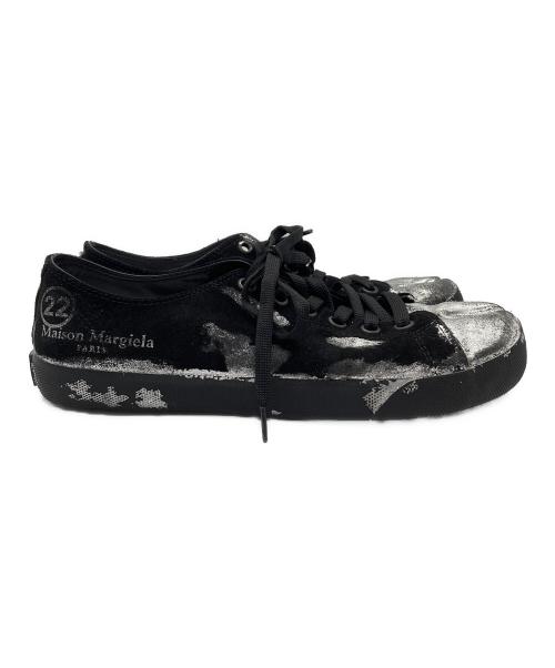 Maison Margiela（メゾンマルジェラ）Maison Margiela (メゾンマルジェラ) 足袋スニーカー ブラック×シルバー サイズ:41の古着・服飾アイテム