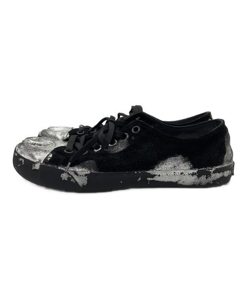 Maison Margiela（メゾンマルジェラ）Maison Margiela (メゾンマルジェラ) 足袋スニーカー ブラック×シルバー サイズ:41の古着・服飾アイテム
