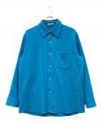 AURALEEオーラリー）の古着「BRUSHED SUPER FINE WOOL FLANNEL SHIRT」｜ブルー