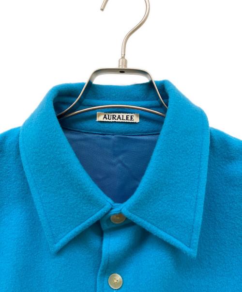 AURALEE（オーラリー）AURALEE (オーラリー) BRUSHED SUPER FINE WOOL FLANNEL SHIRT ブルー サイズ:3の古着・服飾アイテム