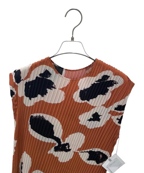 ISSEY MIYAKE（イッセイミヤケ）ISSEY MIYAKE (イッセイミヤケ) プリーツワンピース オレンジ サイズ:2の古着・服飾アイテム