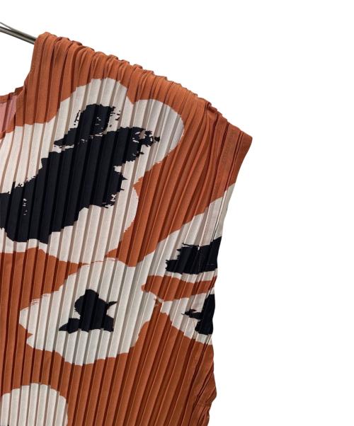 ISSEY MIYAKE（イッセイミヤケ）ISSEY MIYAKE (イッセイミヤケ) プリーツワンピース オレンジ サイズ:2の古着・服飾アイテム