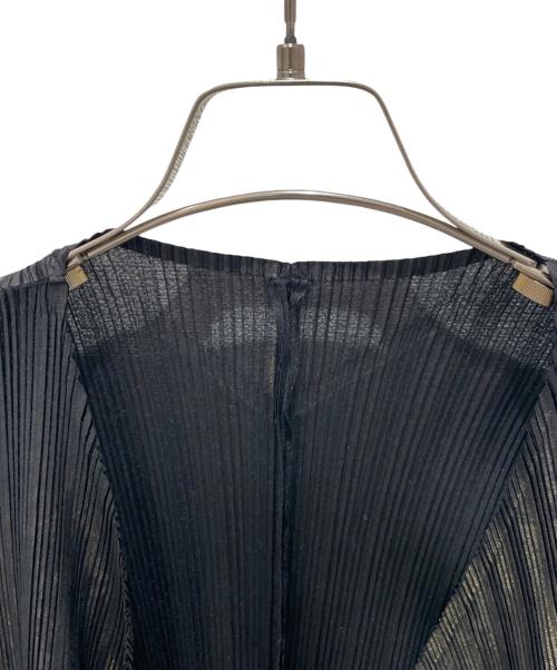 PLEATS PLEASE（プリーツプリーズ）PLEATS PLEASE (プリーツプリーズ) プリーツカーディガン ブラック サイズ:3の古着・服飾アイテム