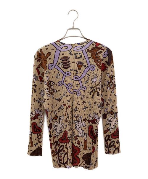 PLEATS PLEASE（プリーツプリーズ）PLEATS PLEASE (プリーツプリーズ) INTERPLANETARY Cardigan ベージュ サイズ:3の古着・服飾アイテム