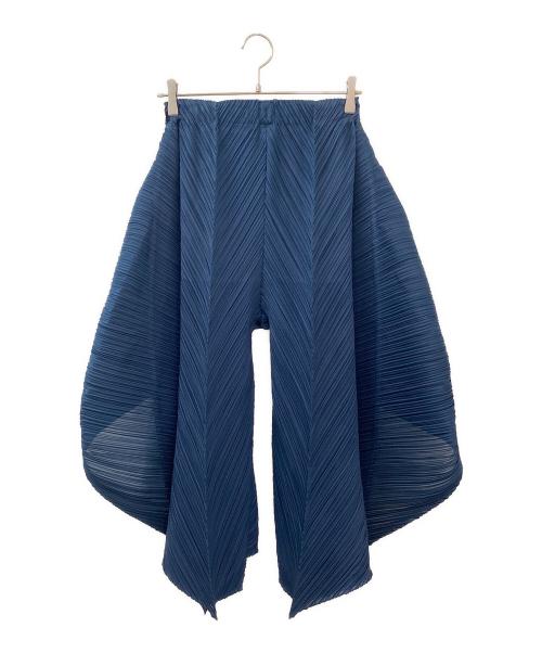 PLEATS PLEASE（プリーツプリーズ）PLEATS PLEASE (プリーツプリーズ) プリーツパンツ ネイビー サイズ:3の古着・服飾アイテム