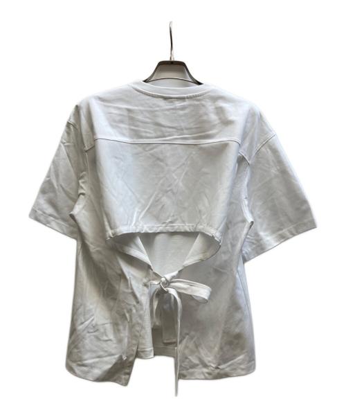 GANNI（ガニー）GANNI (ガニー) Heavy Cotton Drop Shoulder Open Back T-shirt ホワイト サイズ:XXSの古着・服飾アイテム