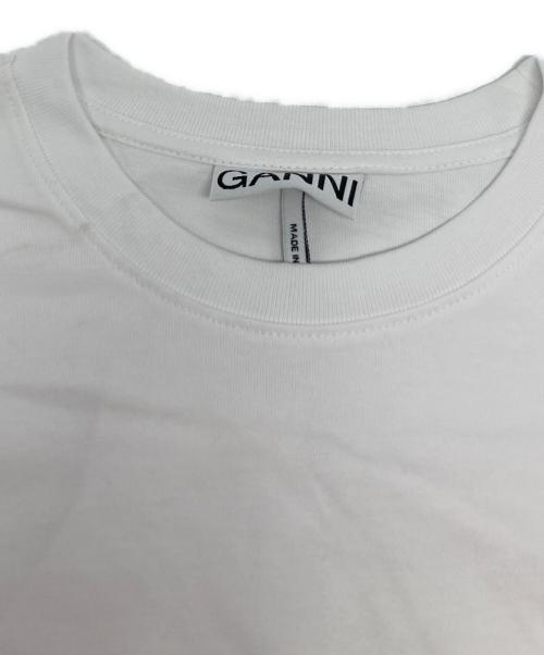 GANNI（ガニー）GANNI (ガニー) Heavy Cotton Drop Shoulder Open Back T-shirt ホワイト サイズ:XXSの古着・服飾アイテム