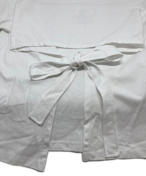 GANNI（ガニー）GANNI (ガニー) Heavy Cotton Drop Shoulder Open Back T-shirt ホワイト サイズ:XXSの古着・服飾アイテム