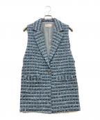 EPOCA STORIAエポカ ストリア）の古着「リングファンシーツィード ジレ」｜ブルー