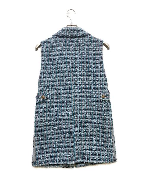 EPOCA STORIA（エポカ ストリア）EPOCA STORIA (エポカ ストリア) リングファンシーツィード ジレ ブルー サイズ:SIZE 40の古着・服飾アイテム