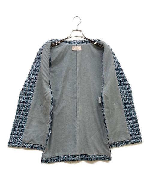 EPOCA STORIA（エポカ ストリア）EPOCA STORIA (エポカ ストリア) リングファンシーツィード ジレ ブルー サイズ:SIZE 40の古着・服飾アイテム