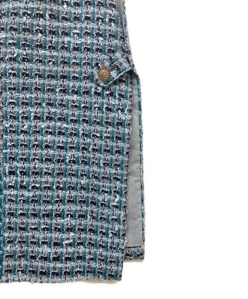 EPOCA STORIA（エポカ ストリア）EPOCA STORIA (エポカ ストリア) リングファンシーツィード ジレ ブルー サイズ:SIZE 40の古着・服飾アイテム