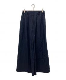 JOURNAL STANDARD relume（ジャーナルスタンダード レリューム）の古着「リネンコットンワイドギャザーパンツ」｜ネイビー