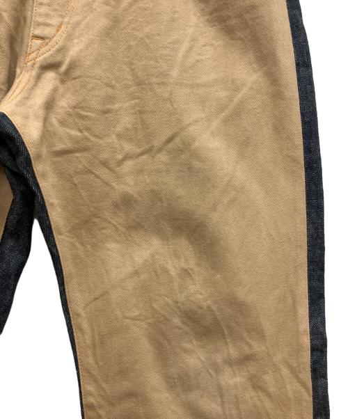 KOJIMA GENES（コジマジーンズ）KOJIMA GENES (コジマジーンズ) 切替デニムパンツ ベージュ サイズ:36の古着・服飾アイテム