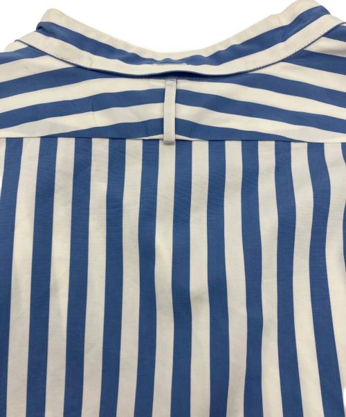 HEUGN（ユーゲン）HEUGN (ユーゲン) ストライプバンドカラーシャツ ブルー サイズ:3の古着・服飾アイテム