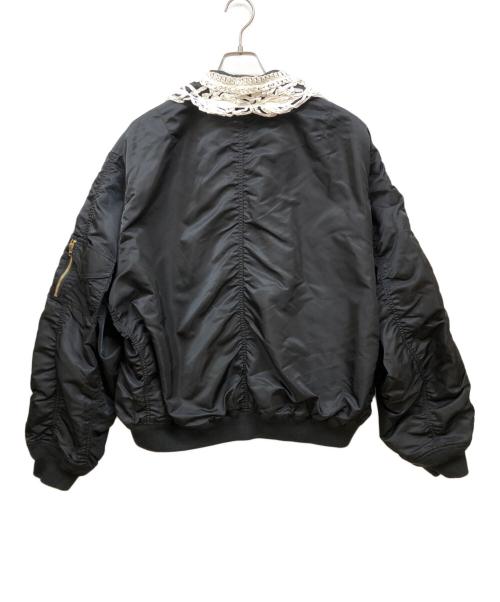 EENK（インク）EENK (インク) ALPHA (アルファ) LACE COLLAR MA-1 ブラック サイズ:Mの古着・服飾アイテム