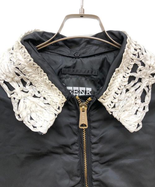 EENK（インク）EENK (インク) ALPHA (アルファ) LACE COLLAR MA-1 ブラック サイズ:Mの古着・服飾アイテム