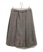 COMME des GARCONSコムデギャルソン）の古着「ウールプリーツスカート」｜ブラック