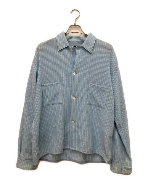 MAYKAM（メイカム）MAYKAM (メイカム) ラミー混シャツ ブルー サイズ:3の古着・服飾アイテム