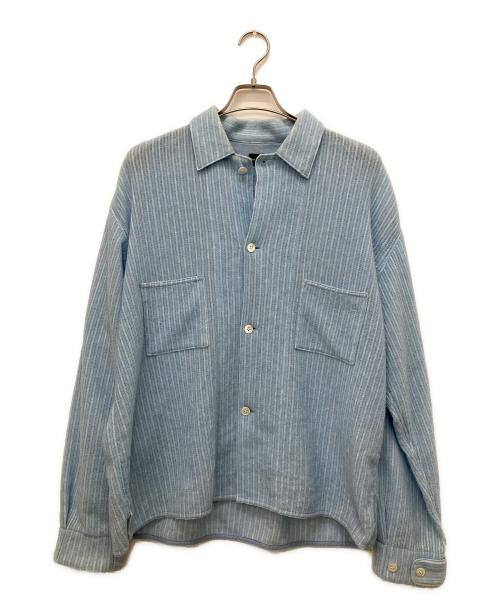 MAYKAM（メイカム）MAYKAM (メイカム) ラミー混シャツ ブルー サイズ:3の古着・服飾アイテム
