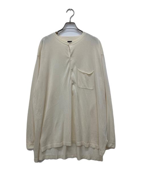 MAYKAM（メイカム）MAYKAM (メイカム) PAPER KNIT P/O SHIRT アイボリー サイズ:3の古着・服飾アイテム