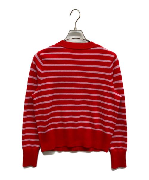 Kate Spade（ケイトスペード）Kate Spade (ケイトスペード) カシミヤカーディガン レッド×ピンク サイズ:Sの古着・服飾アイテム