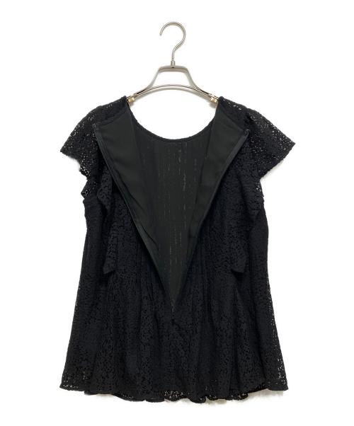 JUSGLITTY（ジャスグリッティー）JUSGLITTY (ジャスグリッティー) レースチュニックブラウス ブラック サイズ:2の古着・服飾アイテム