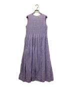 ne quittez pasヌキテパ）の古着「Cotton Voile Shirring Sleeveless Dress」｜パープル