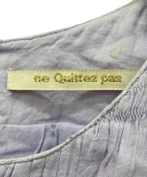 ne quittez pas（ヌキテパ）ne quittez pas (ヌキテパ) Cotton Voile Shirring Sleeveless Dress パープル サイズ:Sの古着・服飾アイテム